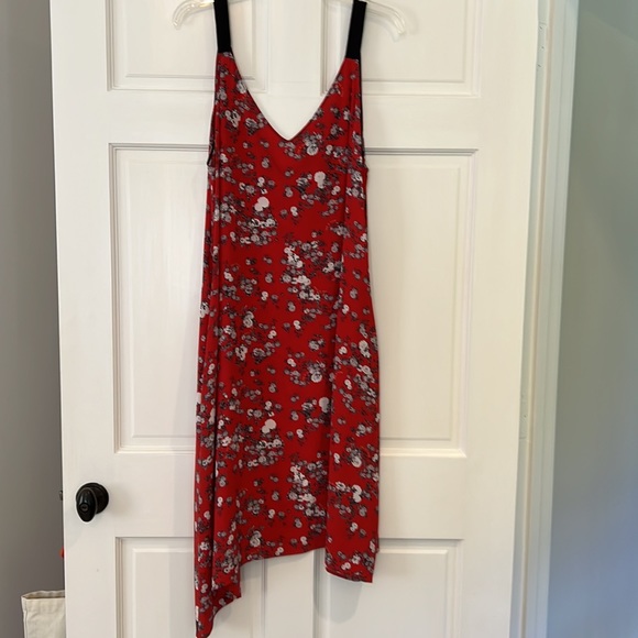 FAB rag & bone asymmetrical dress. Silk w/grosgrain straps, pockets. Red is IN! - Picture 5 of 8